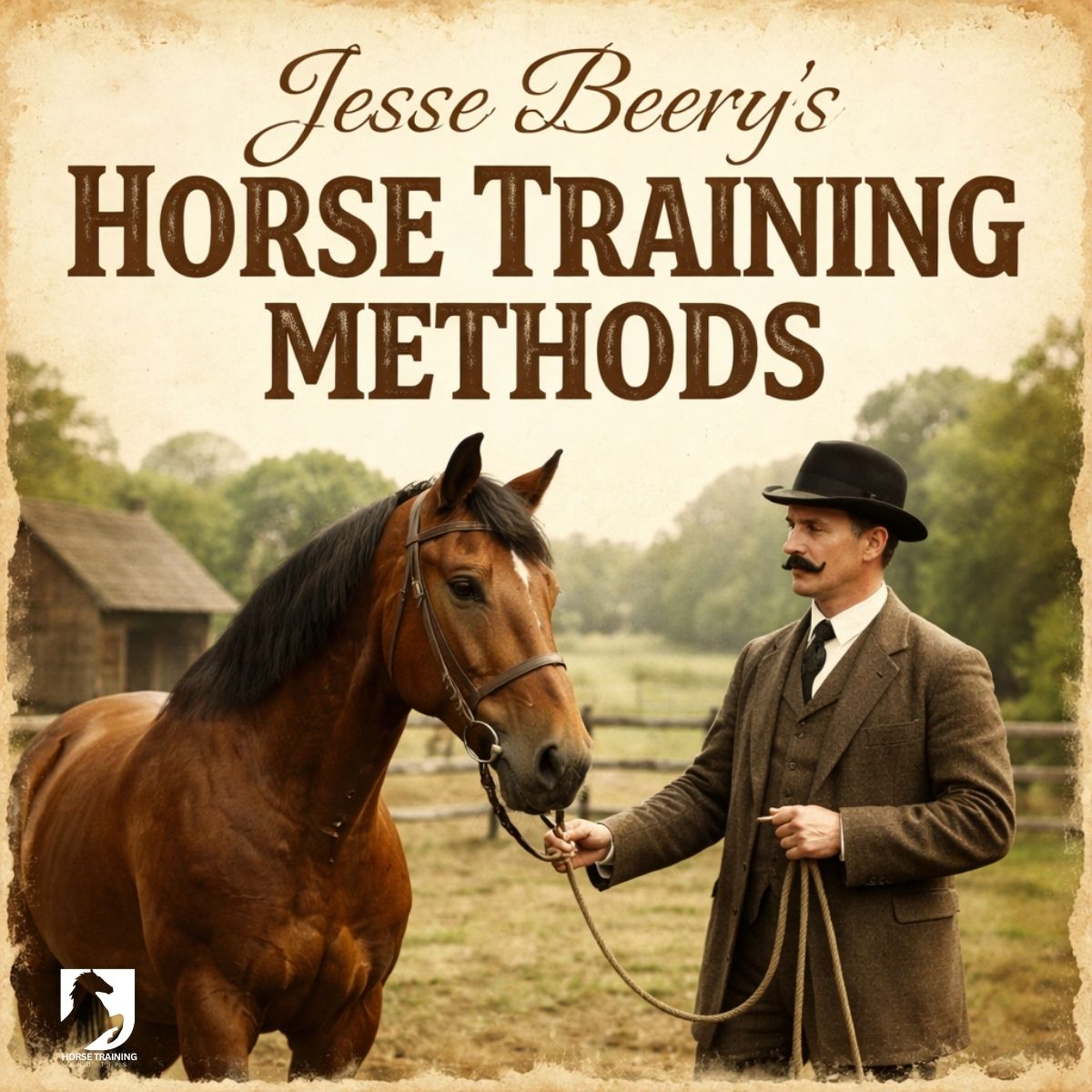 Jesse Beery demonstrating classical horse training methods with calm groundwork