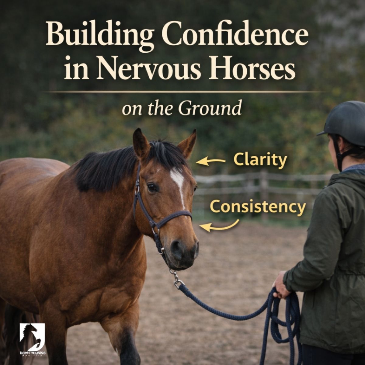 Groundwork used to build confidence in a nervous horse through calm, consistent handling